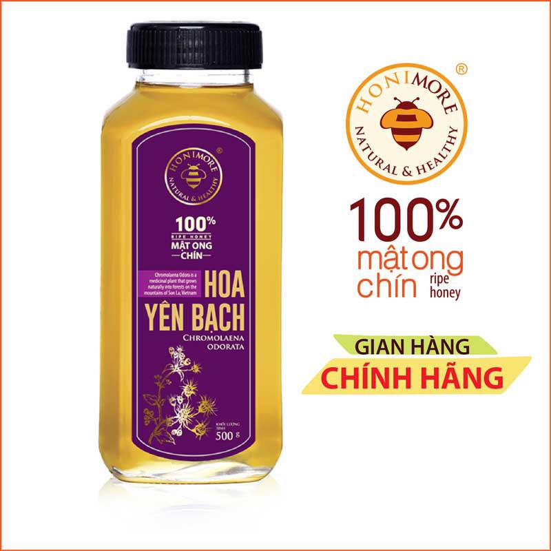 Mật ong nguyên chất Honimore hoa Yên Bạch 500g - mật ong rừng tăng cường sức đề kháng, tốt cho dạ dày, làm đẹp da