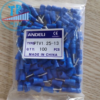 100c đầu cos pin đặc tròn PTV