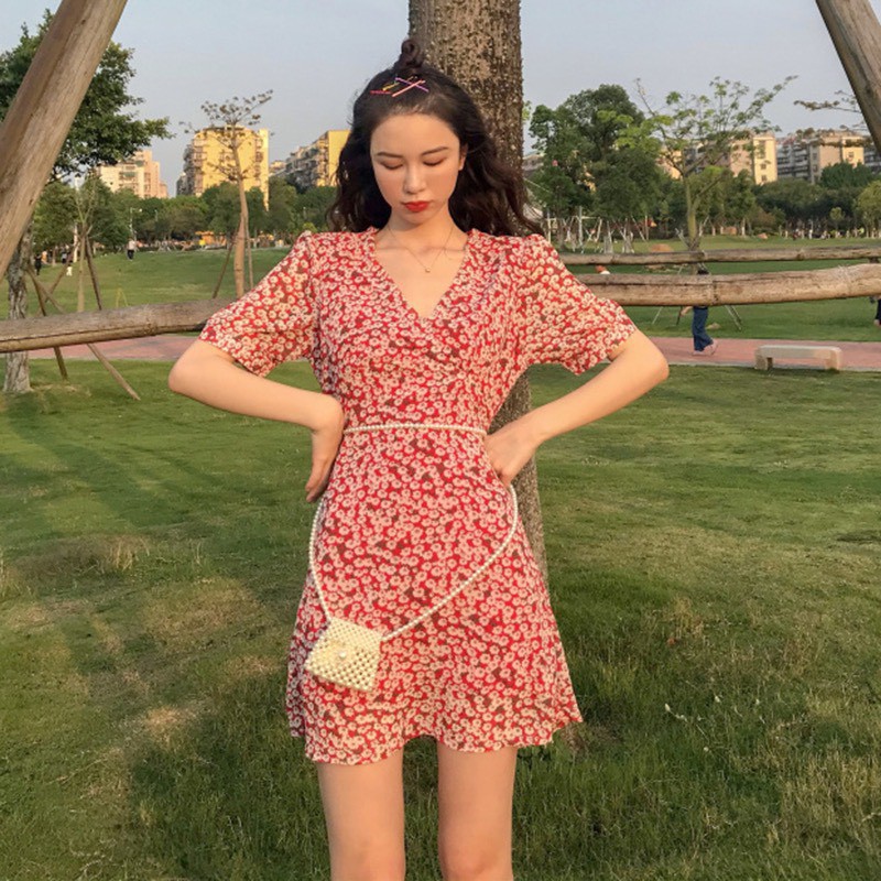 D08 - ĐẦM BIGSIZE HOA NHÍ CỔ V MÙA HÈ | BigBuy360 - bigbuy360.vn