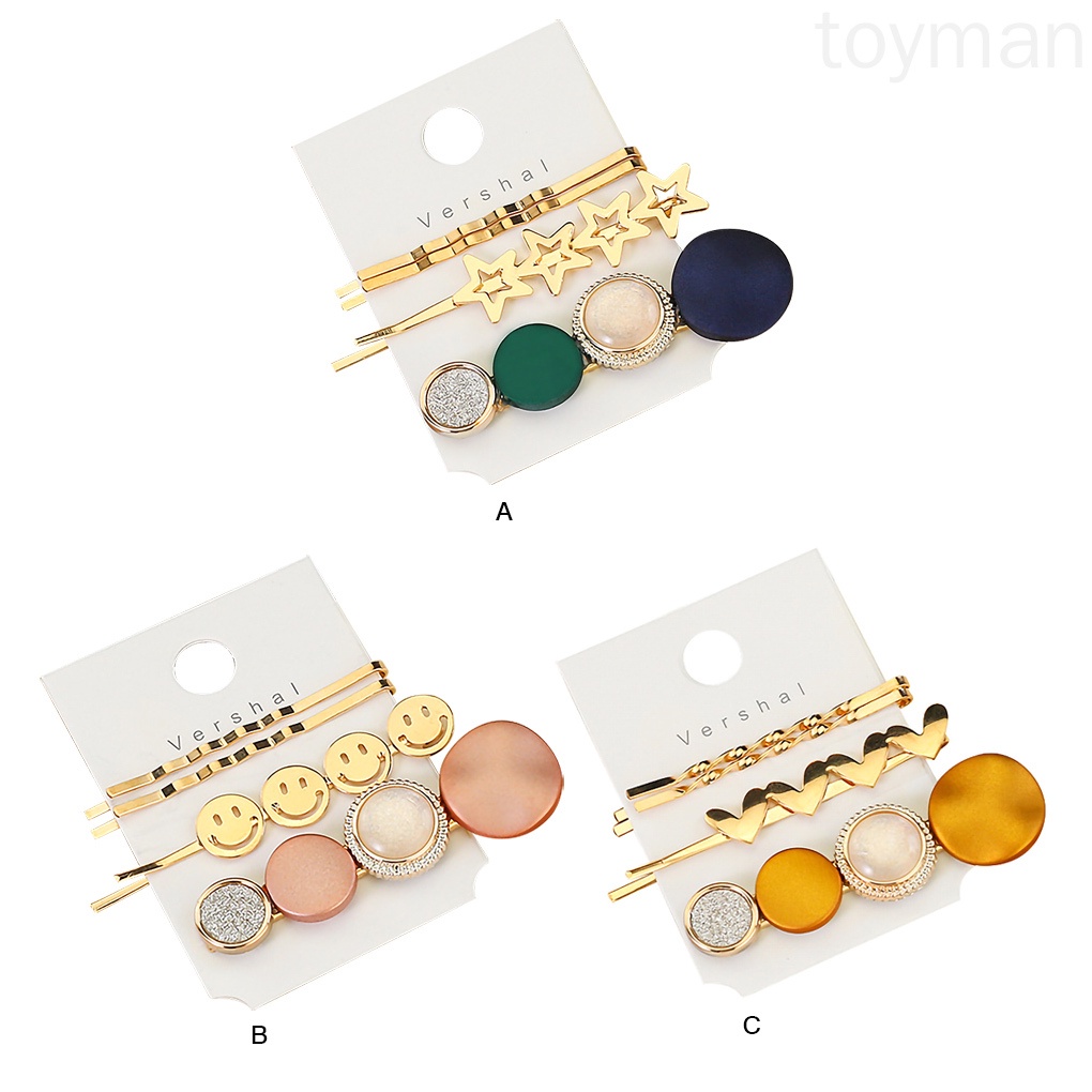 Set 3 Kẹp Tóc Acrylic Thời Trang Cho Nữ
