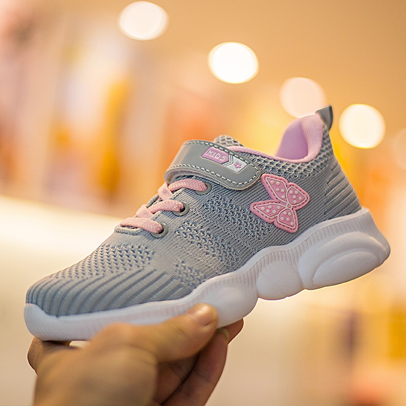 Giày Thể Thao Mềm Thoáng Khí Thoải Mái Cho Bé Gái Size 26-37