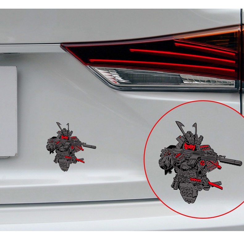 Hình dán trang trí xe hơi Samurai Nhật Bản Decal phản quang xe máy chiến binh Nhật Bản cho Honda