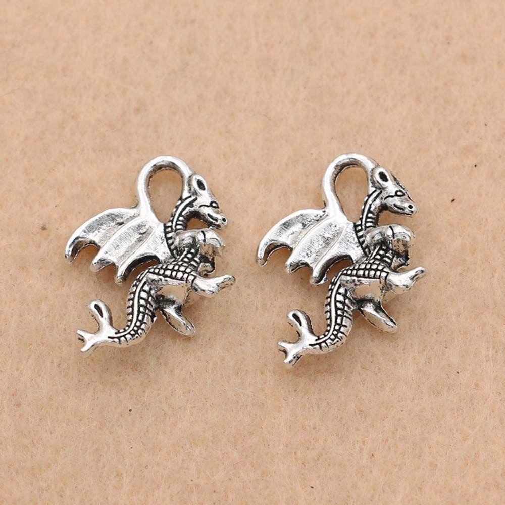Mặt Vòng cổ Hình Rồng Bay Trang Trí Halloween Kích Thước 20 * 15mm