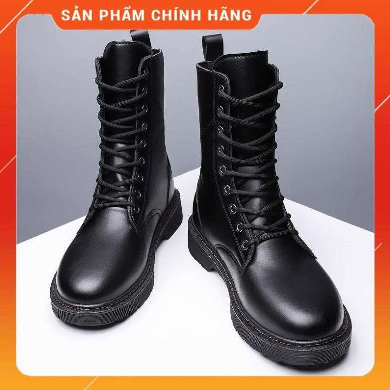 Giày Bốt Martin Cổ Cao Vải Denim Thời Trang Cho Nam -po1