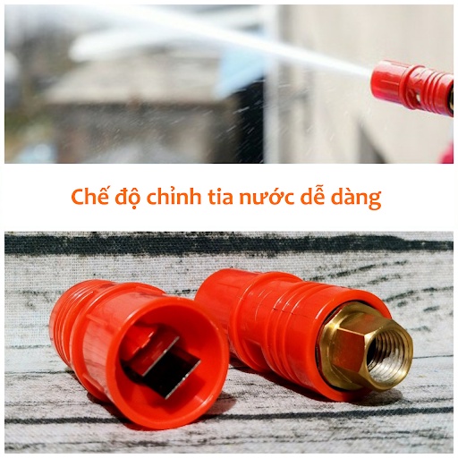 Béc xịt rửa xe cao áp mỏ vịt Loại Tốt lõi sứ Ren trong 13mm - CÓ ĐIỀU CHỈNH TIA - phụ kiện máy xịt rửa xe