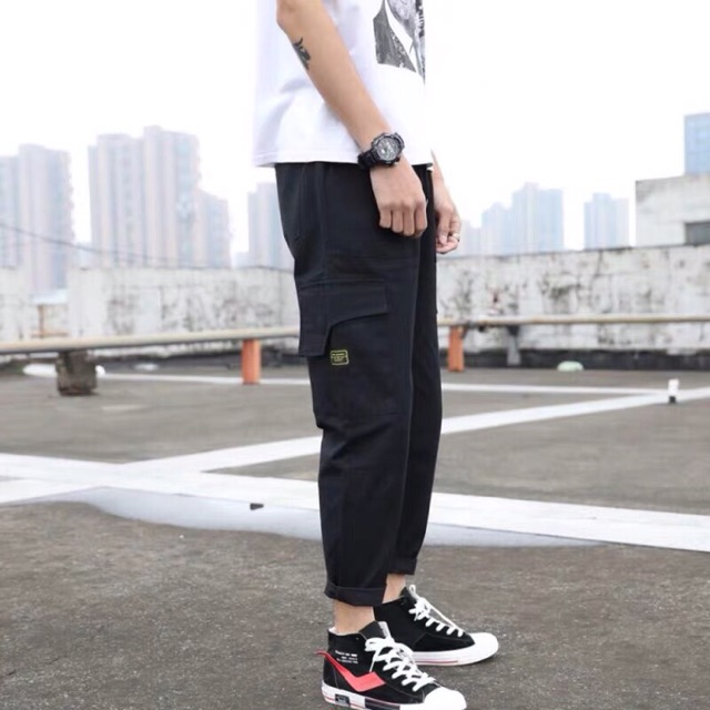 Quần kaki túi hộp nam nữ phối nắp túi | BigBuy360 - bigbuy360.vn