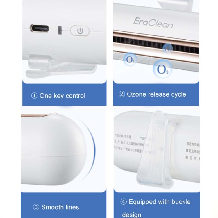 Máy tiệt trùng khử mùi tủ lạnh EraClean CW-B01 - Pin sạc 800mAh