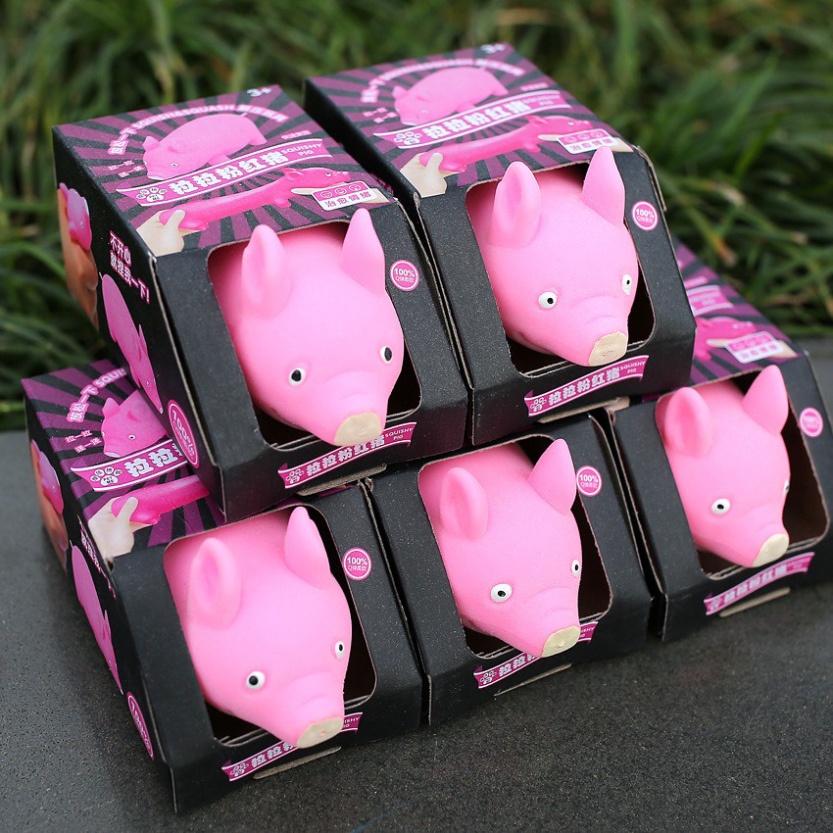 Heo hồng Dẻo xả stress Heo Hồng mềm dẻo siêu kute-đồ chơi squishy Chó Pug sillicon Chó Pug Kéo Dài Cute