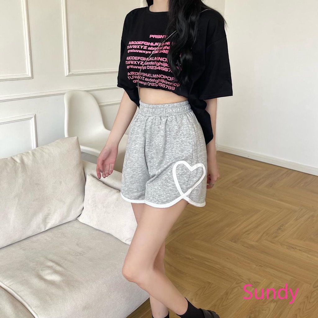 Quần Short Thể Thao Lưng Cao Ống Rộng Plus Size Cho Nữ