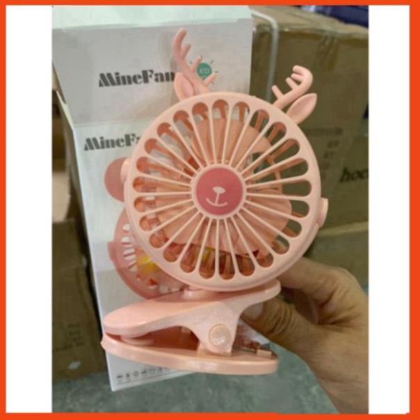 Quạt Mini Tích Điện, Cầm Tay, Để Bàn 6688-24 Xoay 360 Độ