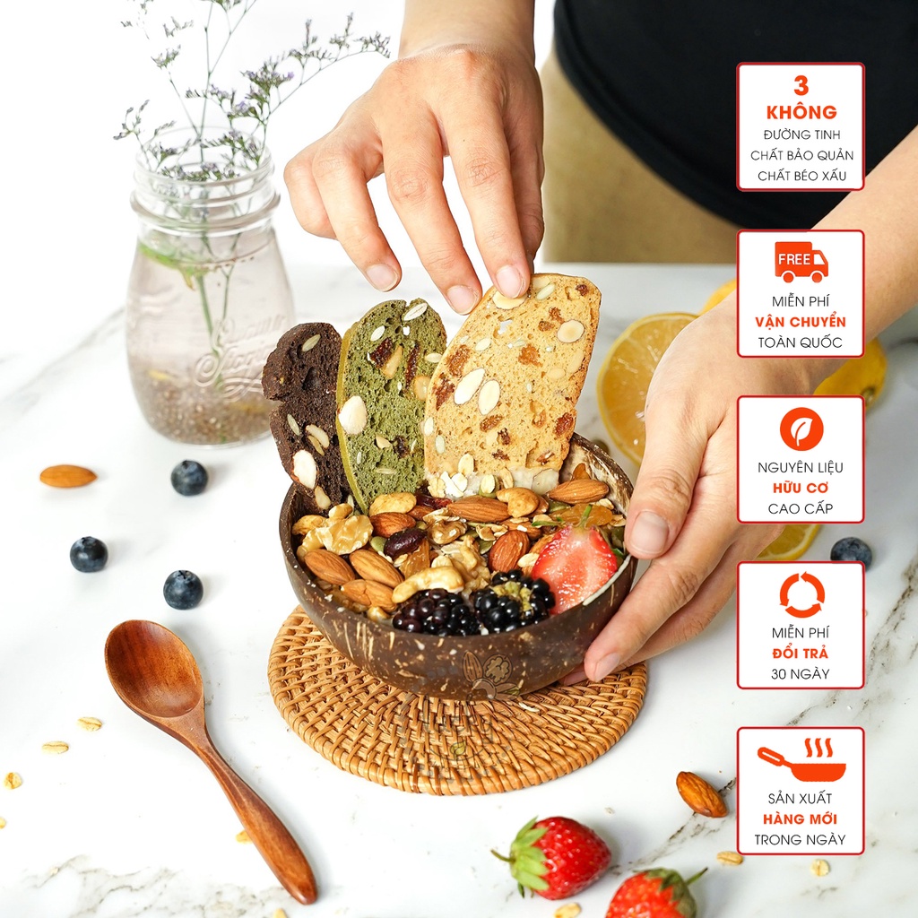 [QUÀ TẶNG] Bánh Biscotti Mixed ăn kiêng giảm cân Pyky 30g