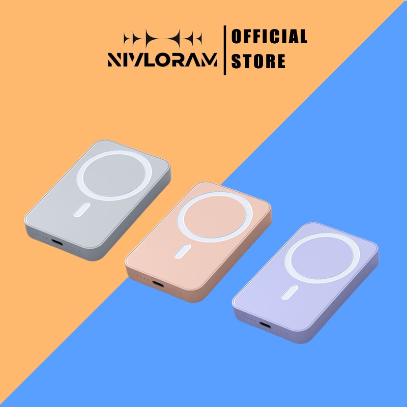 Sạc dự phòng không dây sạc nhanh pin 5000/10000 mah mini nhỏ gọn cao cấp hỗ trợ cho iphone/android