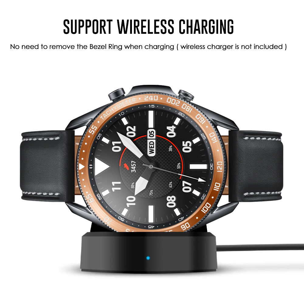 Bezel Ring for Samsung Galaxy watch 3 41mm/45mm Watch Protective Ring Adhesive Cover Stainless Steel Protection