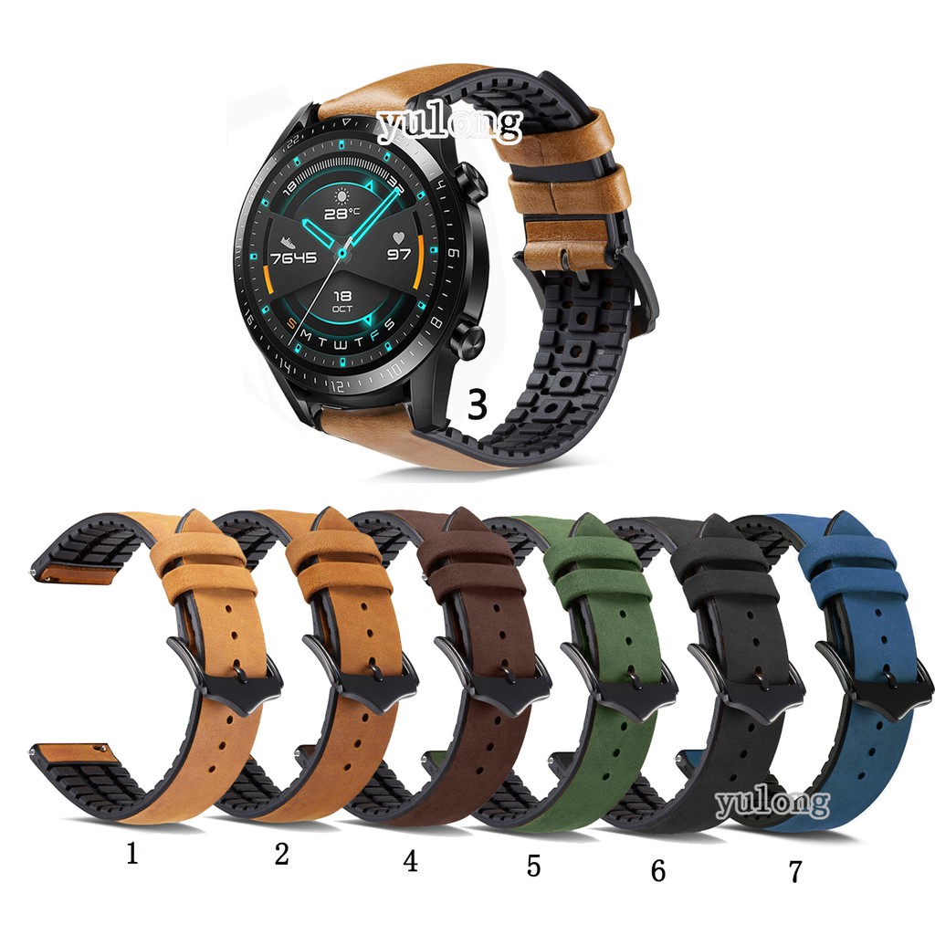 Dây đeo bằng da thật cho đồng hồ thông minh Huawei Watch GT2 GT3 GT 2 3 2e thumbnail