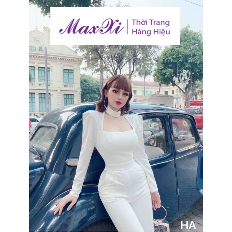 Bộ Jumpsuit Nữ Sang Chảnh 2 Màu Đen Trắng Chất Vải Cao Cấp- Thời Trang Maxxi