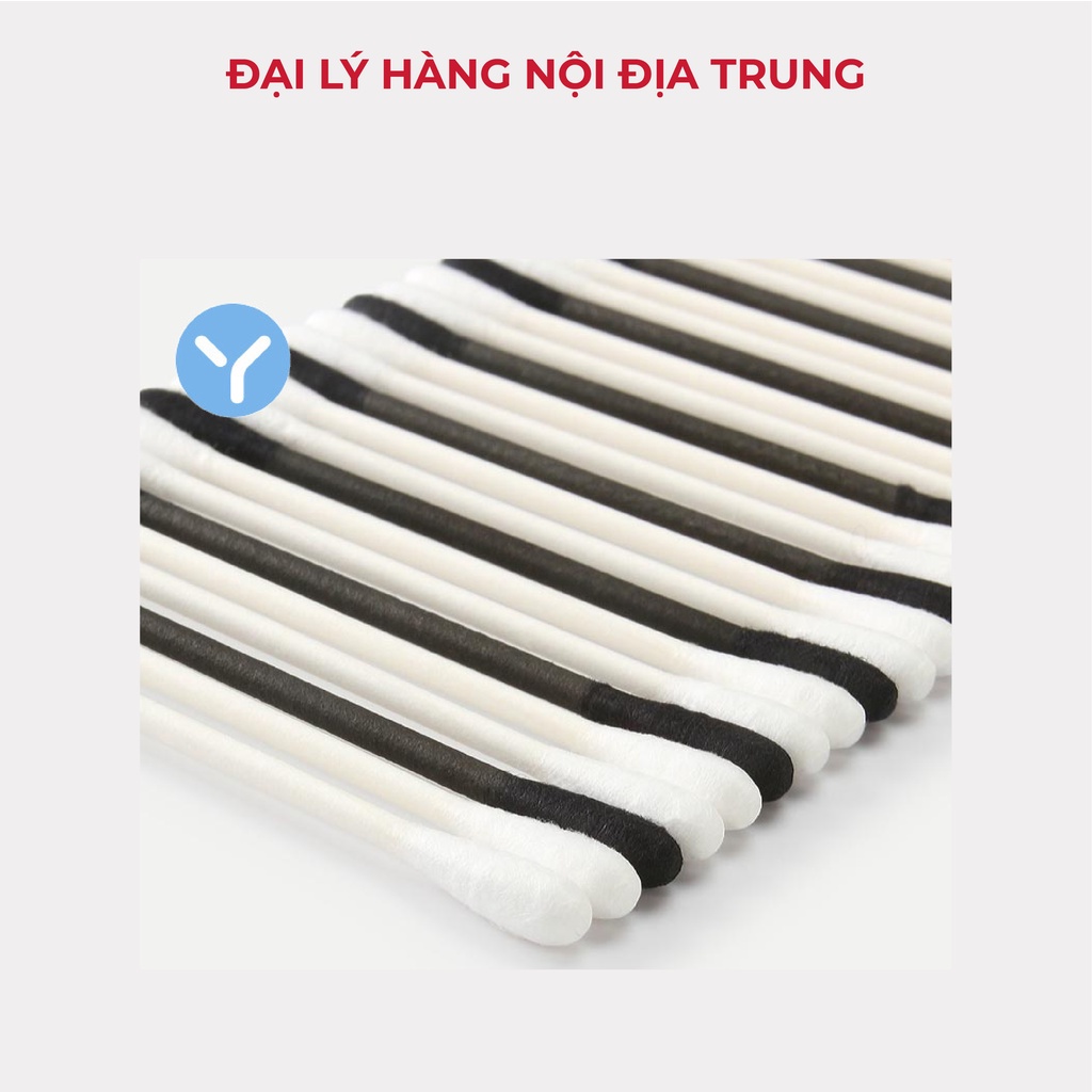 Set 200 Tăm Bông Hai Đầu Fesson Làm sạch tai, trang điểm Phù hợp cả trẻ em và người lớn - Hàng nội địa Trung