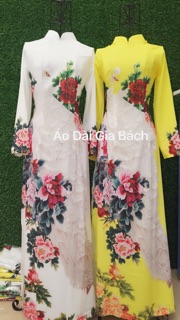 Áo dài lụa in 3d