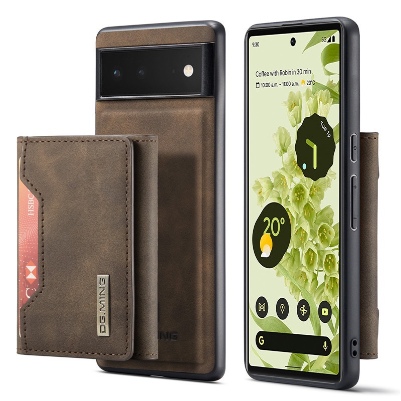 Ốp Điện Thoại Da Dạng Ví 2 Trong 1 Tách Rời Nam Châm Sang Trọng Cho Google Pixel 5A 5G 6A 6 7 Pro