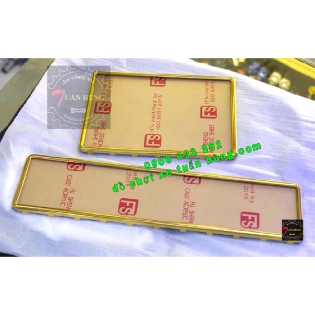 Khung biển số  inox gắn xe Ô TÔ/ 7 màu titan mẫu mới và cũ