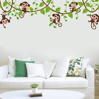 Decal dán tường mẫu khỉ đu dây AY7247 Zooyoo