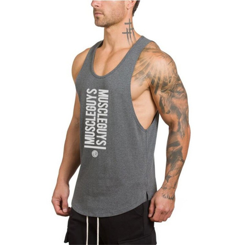 Áo thun cotton sát nách cổ V cho nam