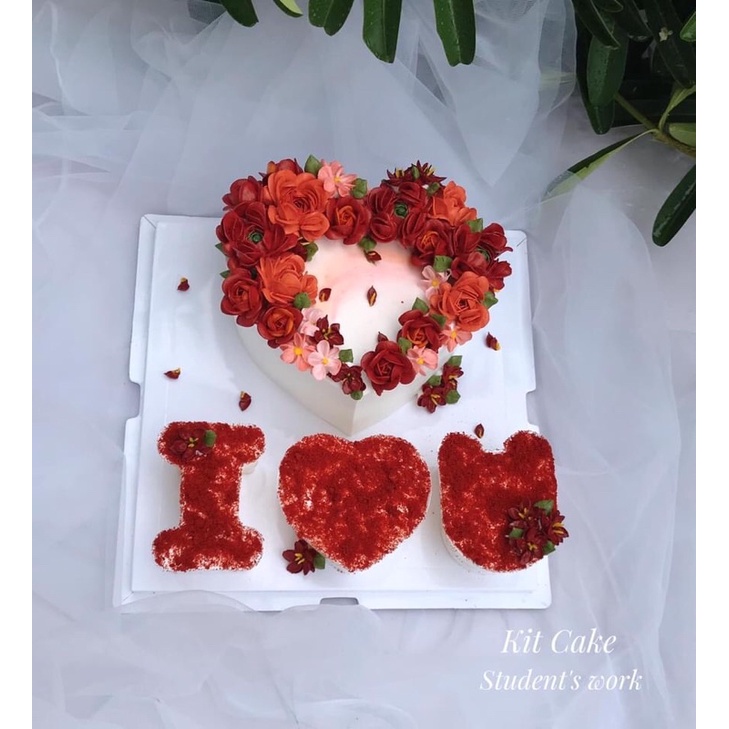 3 Set hộp mika chữ I love U, Love đựng bánh mousse, tiramisu, bông lan, rau câu