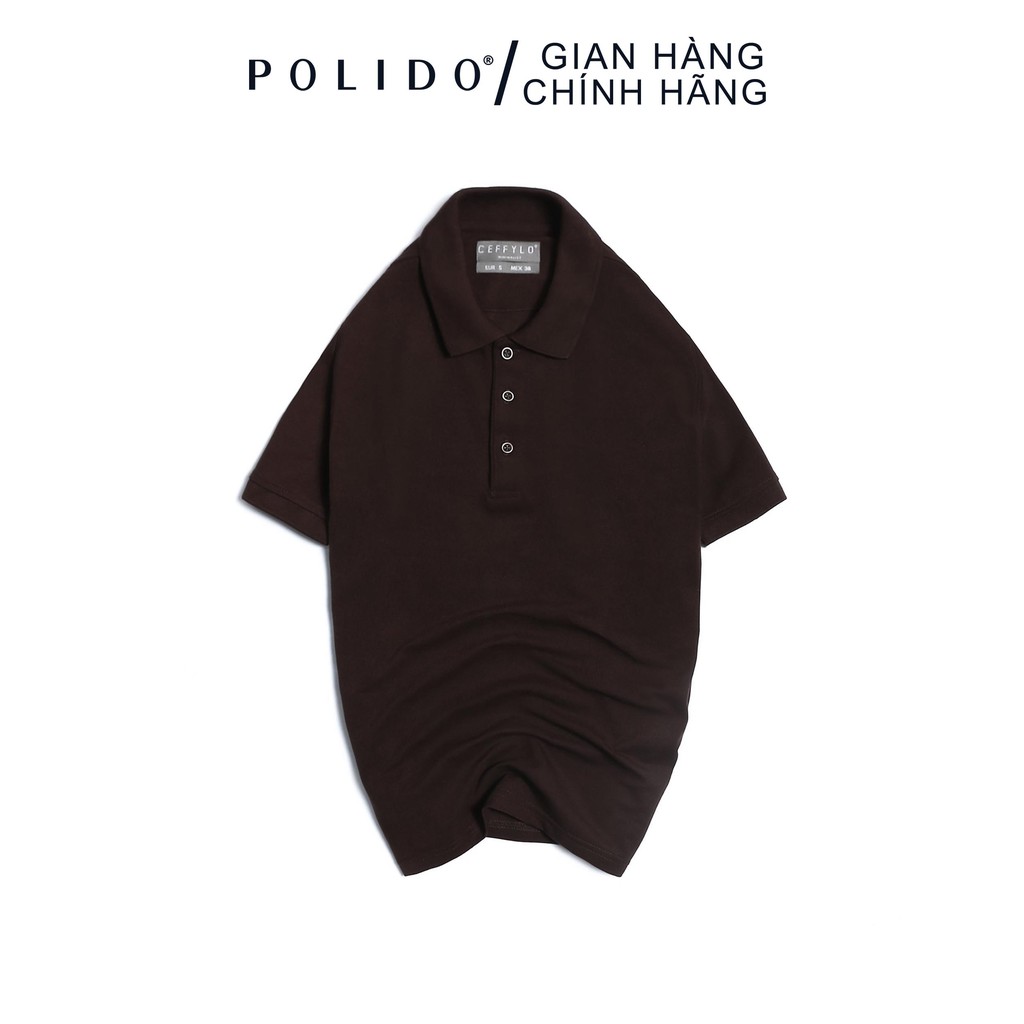 Áo Polo Nam Màu Nâu CEFFYLO Vải Cotton 100% Co Giãn Form Slimfit Ôm Nhẹ Tôn Dáng