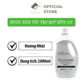 Nước rửa tay tạo bọt Hữu cơ Bồ hòn 1L, Nước rửa tay diệt khuẩn hương Nhài Ecocare [Tặng vỏ tạo bọt]