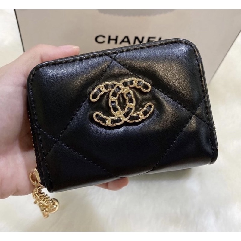 ví nhỏ đựng tiền Chanel vip gift day kéo ( Auth) sz 12x9cm6