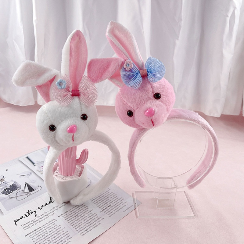 Băng Đô Tai Thỏ Phối Lông Xù Dành Cho Hóa Trang