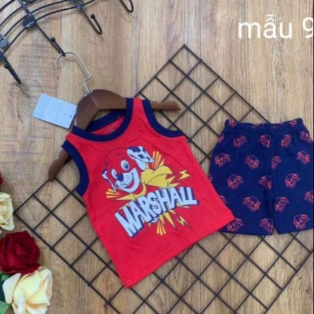 bộ ba lỗ cotton xuất xịn cho bé trai