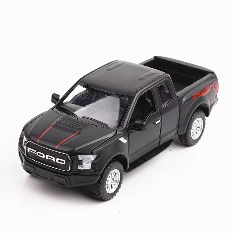 XE FORD RANGER BÁN TẢI , xe mô hình kim loại, chạy cót, có âm nhạc 17.5x6.7x6cm