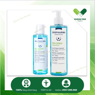 ✅(CHÍNH HÃNG) Gel Rửa Mặt Giảm Nhờn Mụn Cho Da Nhạy Cảm IsIs Pharma Teen Derm Gel Sensitive
