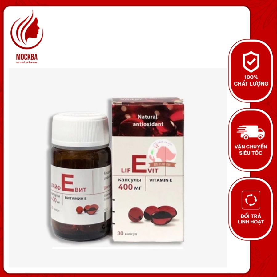 Vitamin E đỏ nga mirrolla và sanofi 400g ngăn ngừa lão hóa, tăng cường nội tiết tố nữ