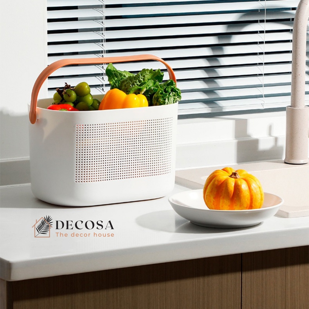 Giỏ nhựa đựng đồ nhà tắm đồ đựng trái cây DECOSA