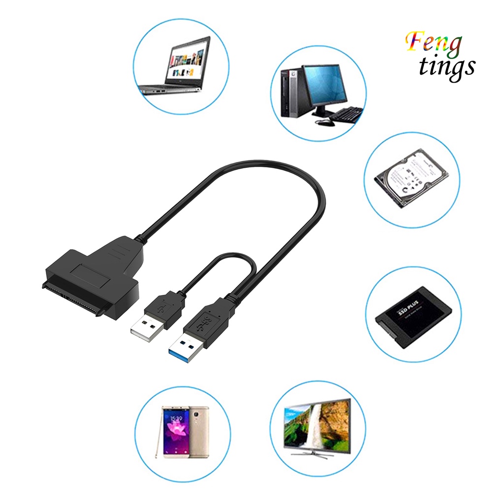 Cáp Chuyển Đổi Usb 3.0 Sang Sata Cho Ổ Cứng Ssd Hdd 2.5 / 3.5 Inch