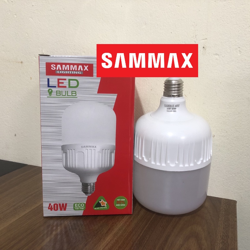 Bóng đèn led trụ tròn Sammax công suất 6W, 12W, 15W, 20W, 30W, 40W, 65W không chói mắt, tiết kiệm 80% điện năng