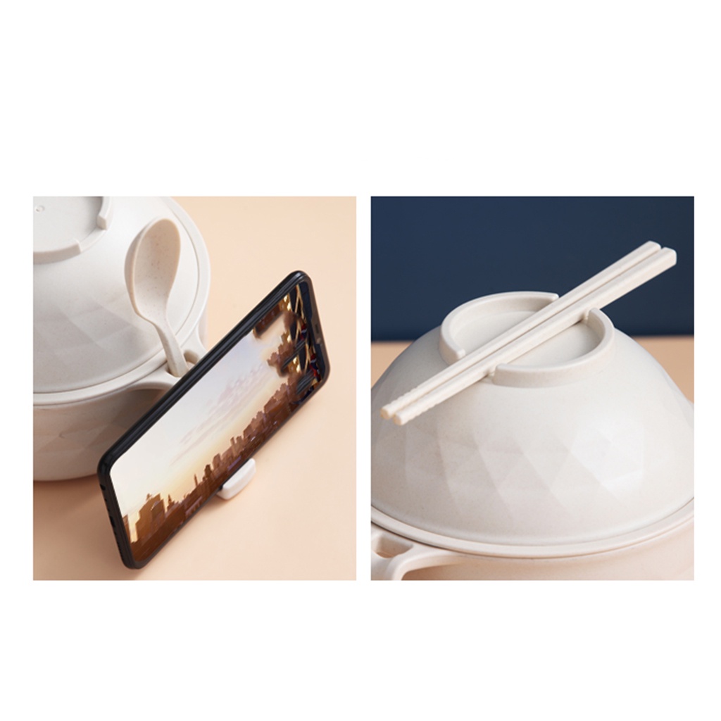 Bộ Tô Ramen 1200ml Chống Trượt Có Thể Tháo Rời Tiện Dụng Cho Sinh Viên