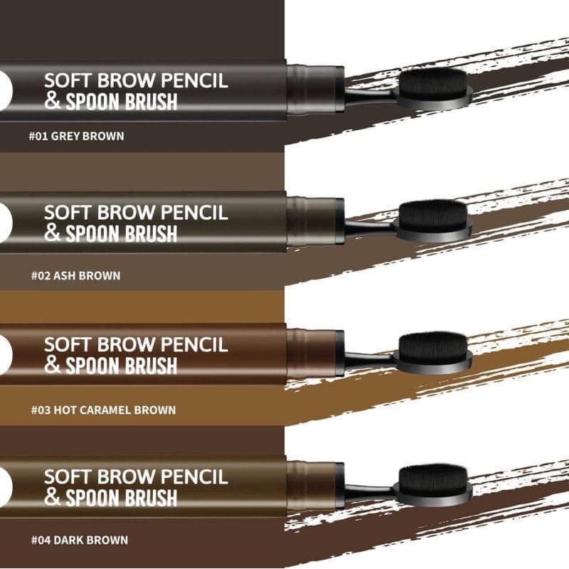 BÚT KẺ CHÂN MÀY VÀ MÍ CATHY DOOL SOFL BROW PENCIL &amp; SPOON BRUSH