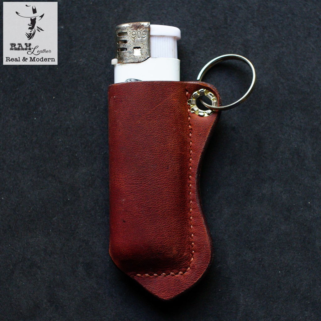 Túi Đựng Bật Lửa RAM Leather Da Bò Thật