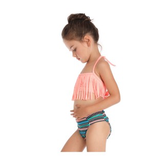 [SET BIKINI MẸ VÀ BÉ] đồ bơi bé gái tua rua