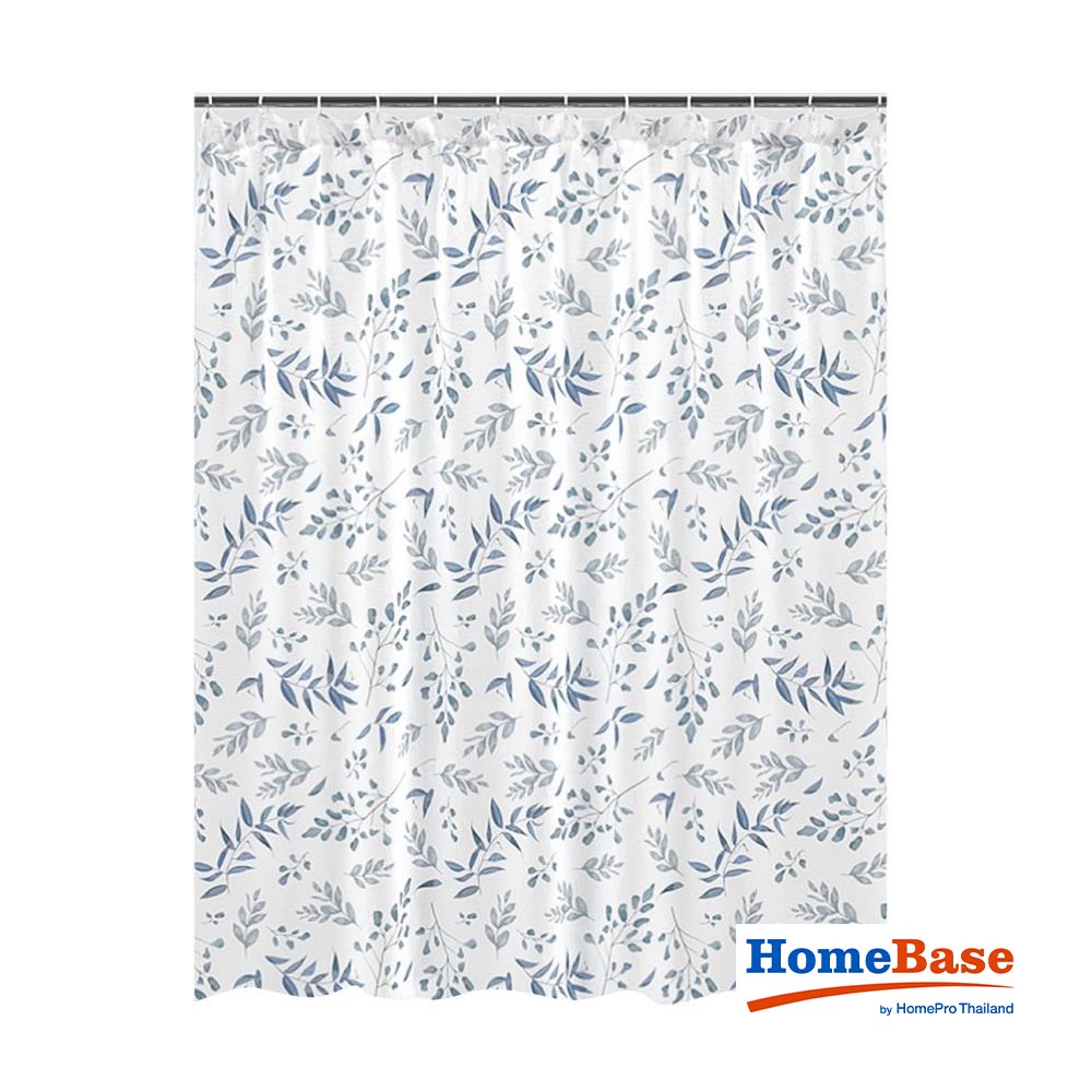 HomeBase MOYA Rèm màn cửa phòng tắm phòng ngủ Polyester Thái Lan 180x180cm lá cây