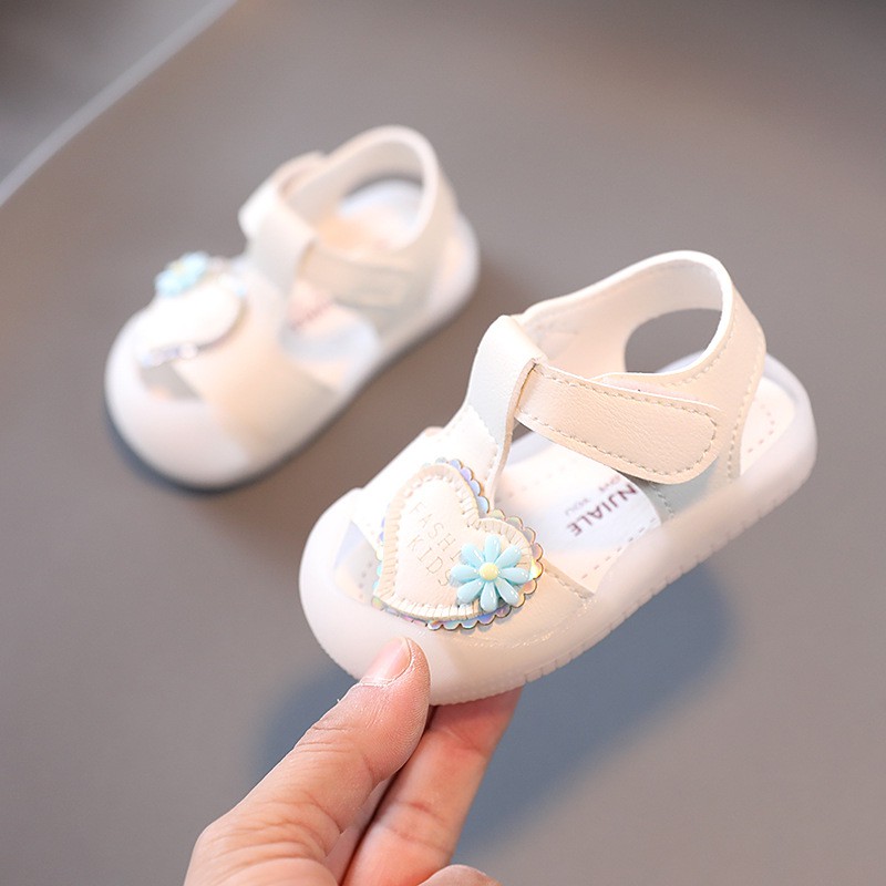 dép sandal chống vấp bé gái hình nơ xinh Ankids 536