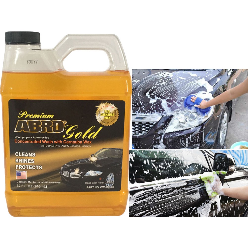 Xà bông rửa làm sạch xe hơi Abro Premium Gold Car Wash 946ml