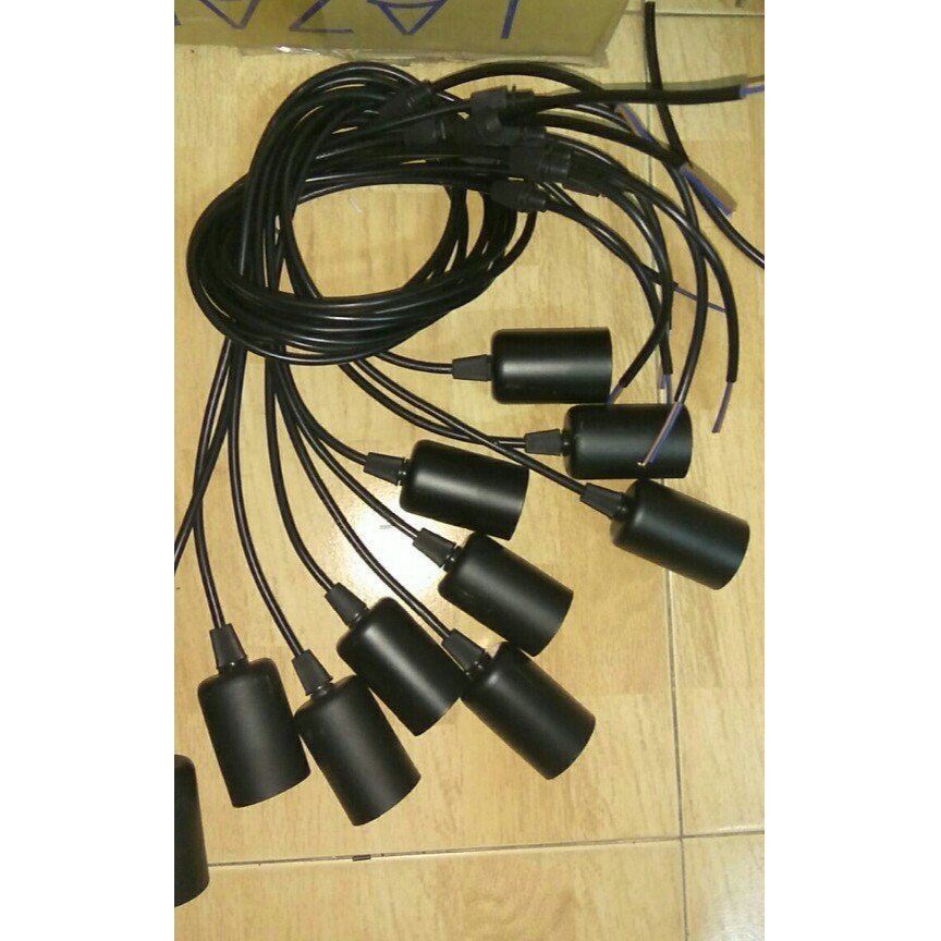 Dây đui đèn thả kèm đế ốp trần dùng cho đèn gỗ,đèn mây tre đan | BigBuy360 - bigbuy360.vn