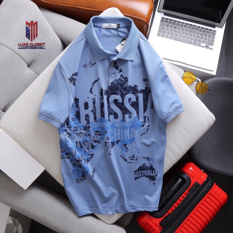 Áo thun nam Rusia hoạ tiết Độc Lạ ASTD126