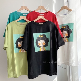 Áo thun nam nữ form rộng in hình chibi