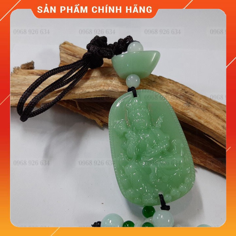 [SALE] Khánh treo ô tô xanh ngọc📌FREESHIP📌Khánh treo ô tô Phật Quan Âm chạm khắc trên mặt ngọc, cầu bình an