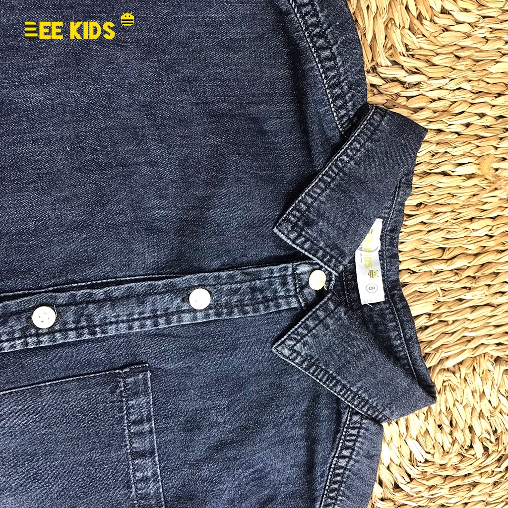 Áo Sơ Mi Dài Tay BEEKIDS Cho Bé Trai 1-12 Tuổi Chất Jean Mềm Mại, Thoáng Mát, Thân Thiện Với Da Bé, Có Túi 8AJ00831DT