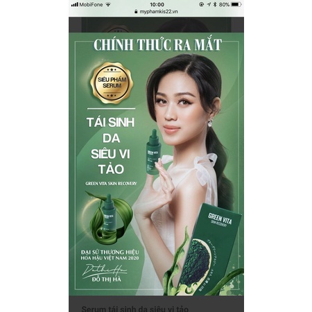 COMBO 2 CHAI SERUM SIÊU VI TẢO TÁI TẠO DA GREENVITA- KIS22